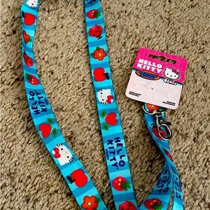 Hello Kitty Breakaway Lanyard New Blue Patchwork Strawberry Heart Ladybug Flower